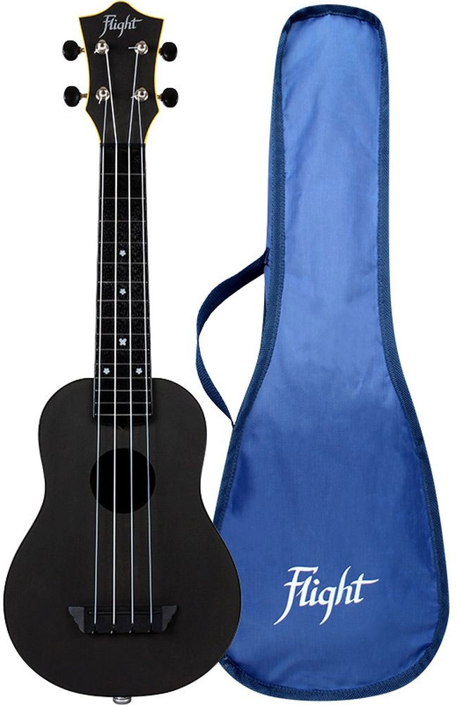 FLIGHT Flight: TUS35E Travel Electro Ukulele - Black - English version