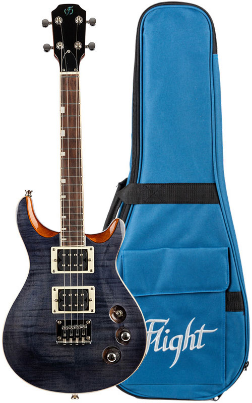 FLIGHT Vanguard Tenor Electric Ukulele - Trans Black - English version