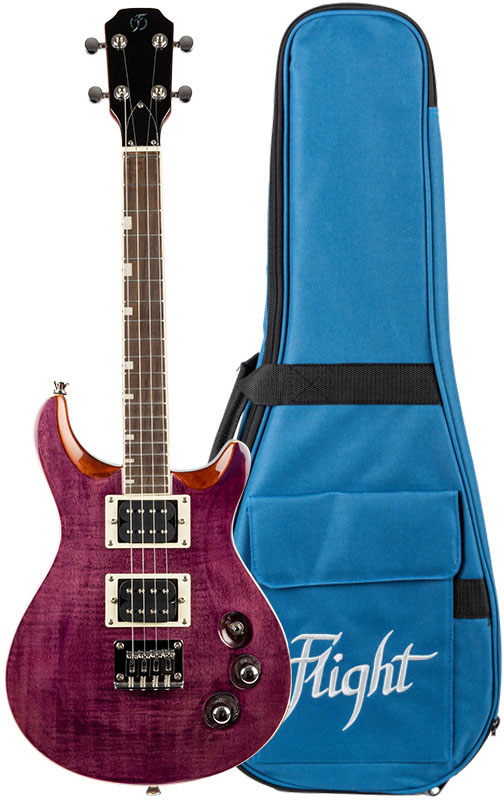 FLIGHT Vanguard Tenor Electric Ukulele - Trans Purple - English version
