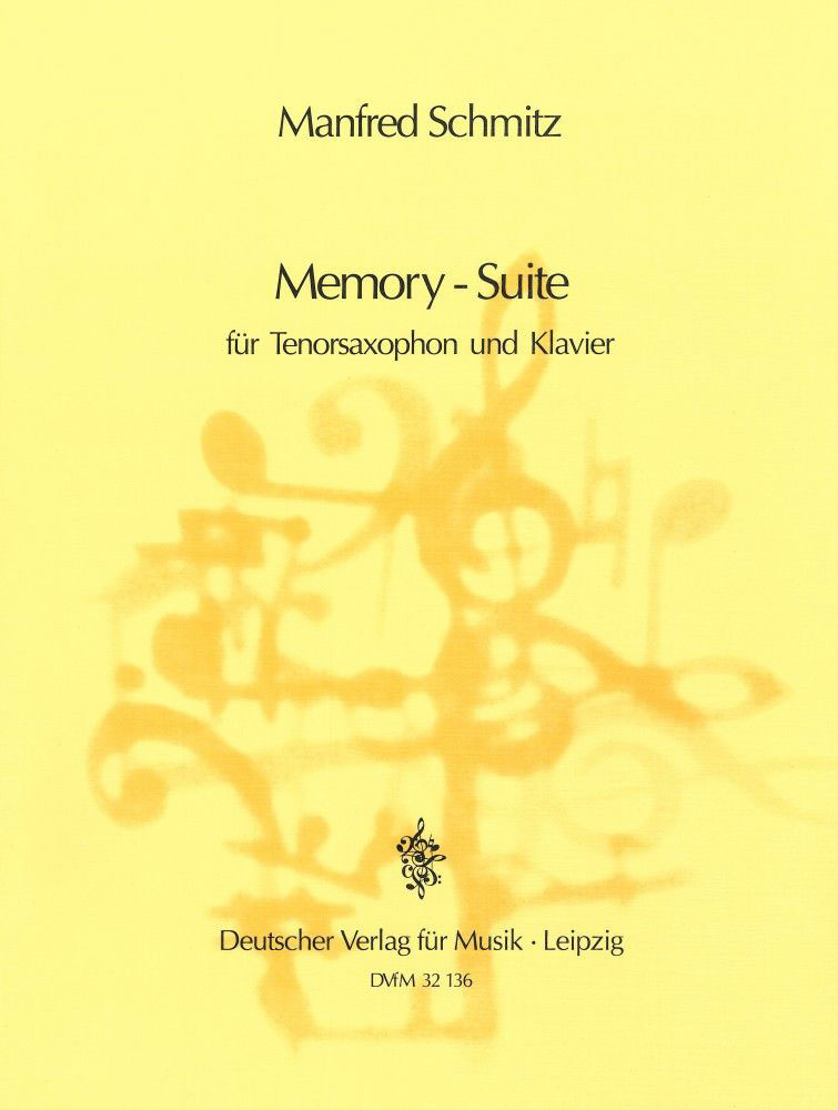 EDITION BREITKOPF Schmitz Manfred - Memory-Suite - Saxophone, Piano