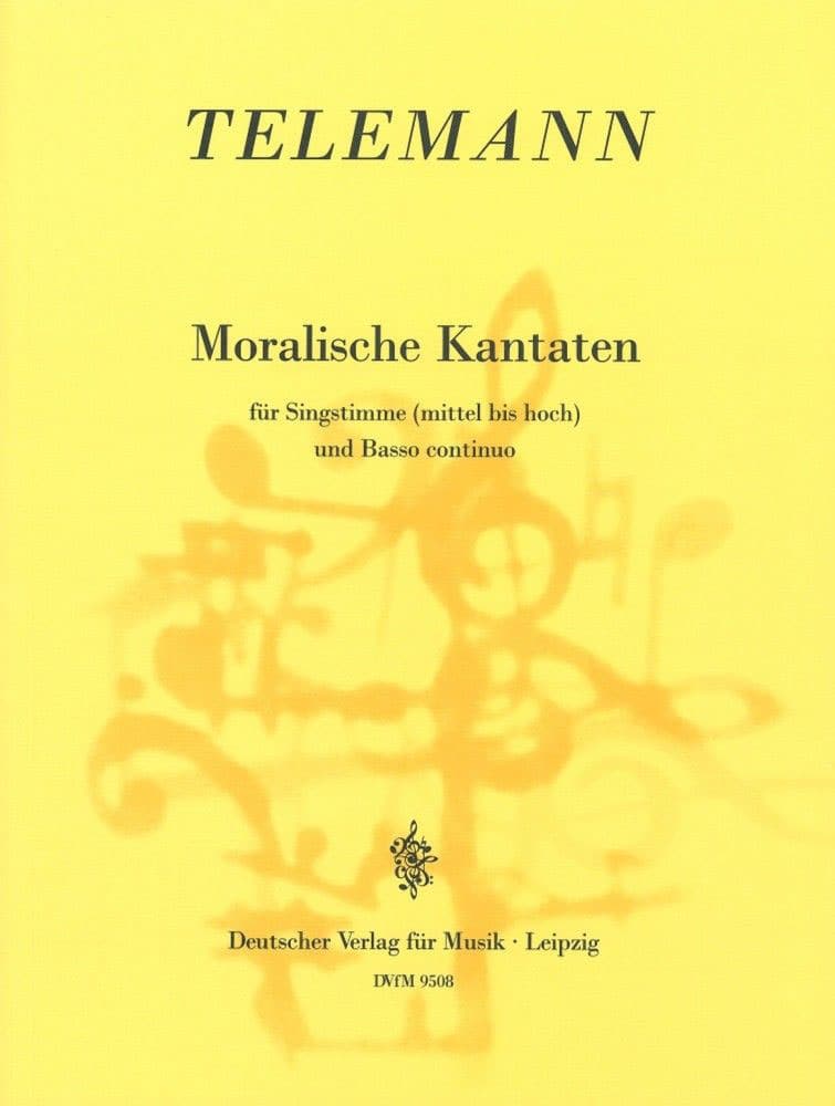 EDITION BREITKOPF TELEMANN GEORG PHILIPP - MORALISCHE KANTATEN - VOICE, BASSO CONTINUO