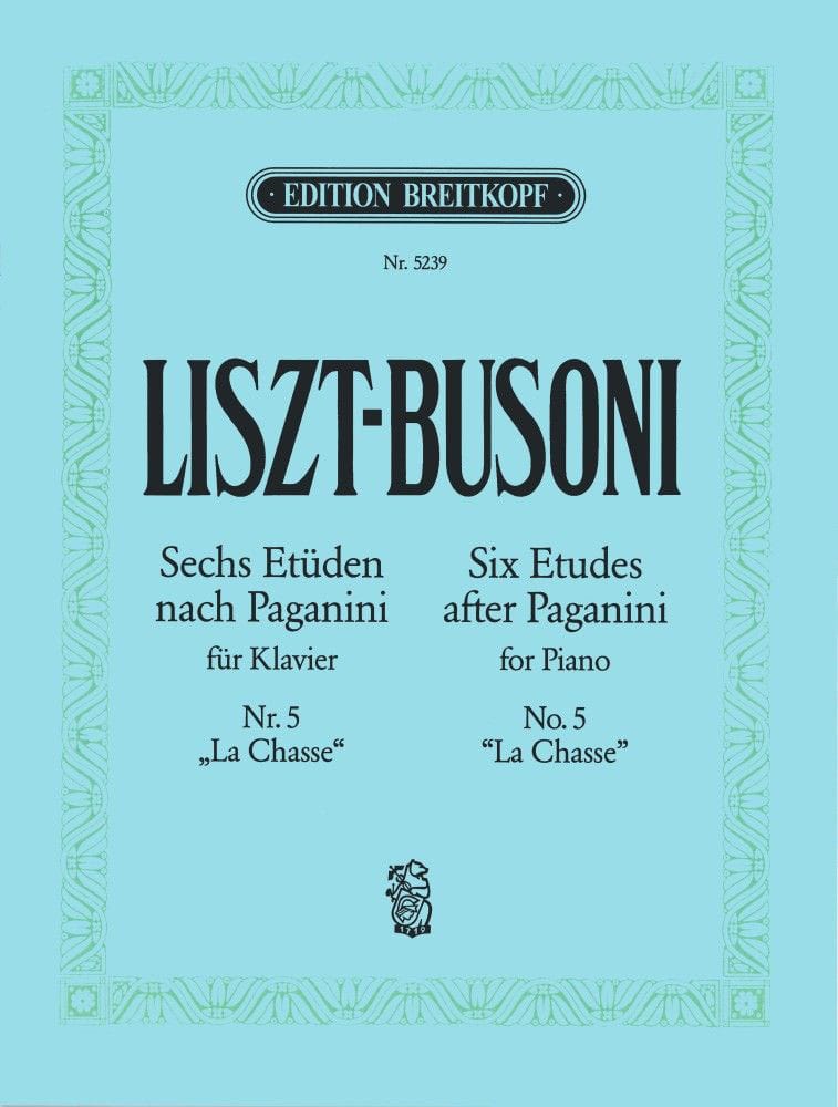 EDITION BREITKOPF LISZT FRANZ - 6 ETUDEN NR. 5: LA CHASSE - PIANO