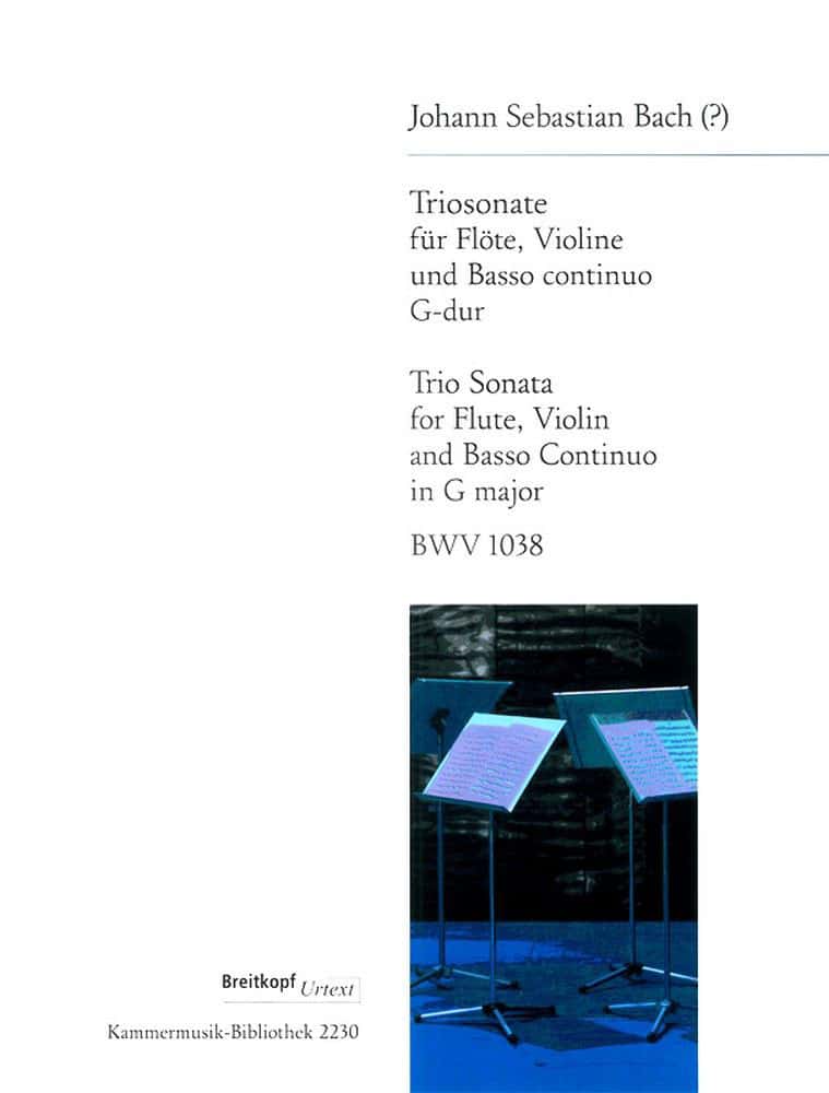 EDITION BREITKOPF BACH J.S. - TRIOSONATE G-DUR BWV 1038 - FL.,VL, BC