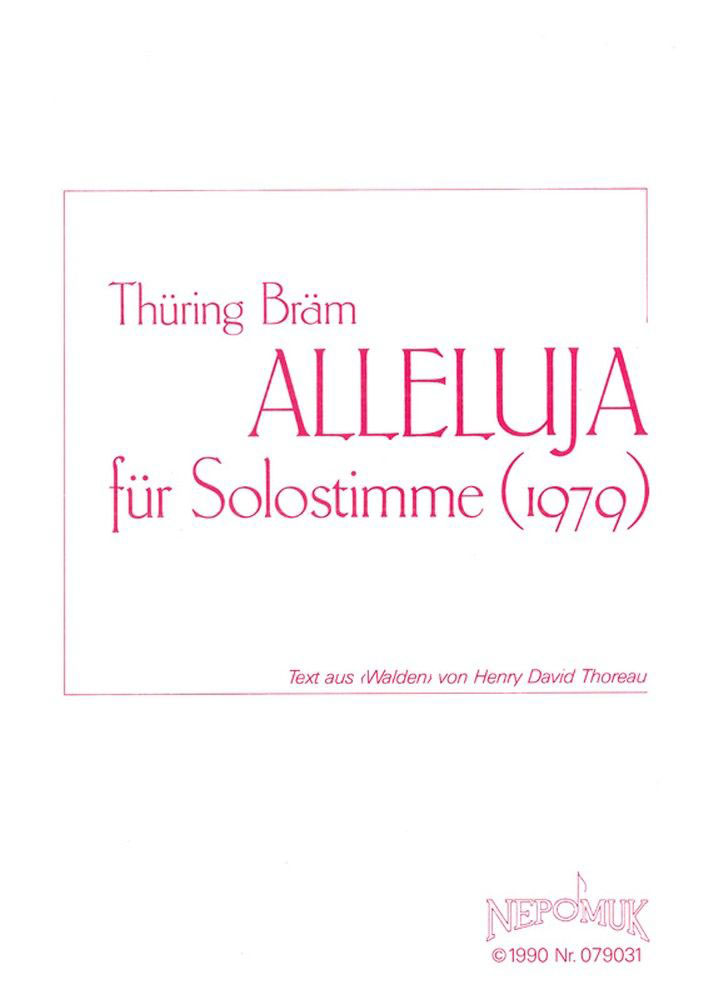 EDITION BREITKOPF Bram Thuring - Alleluja - Soprano