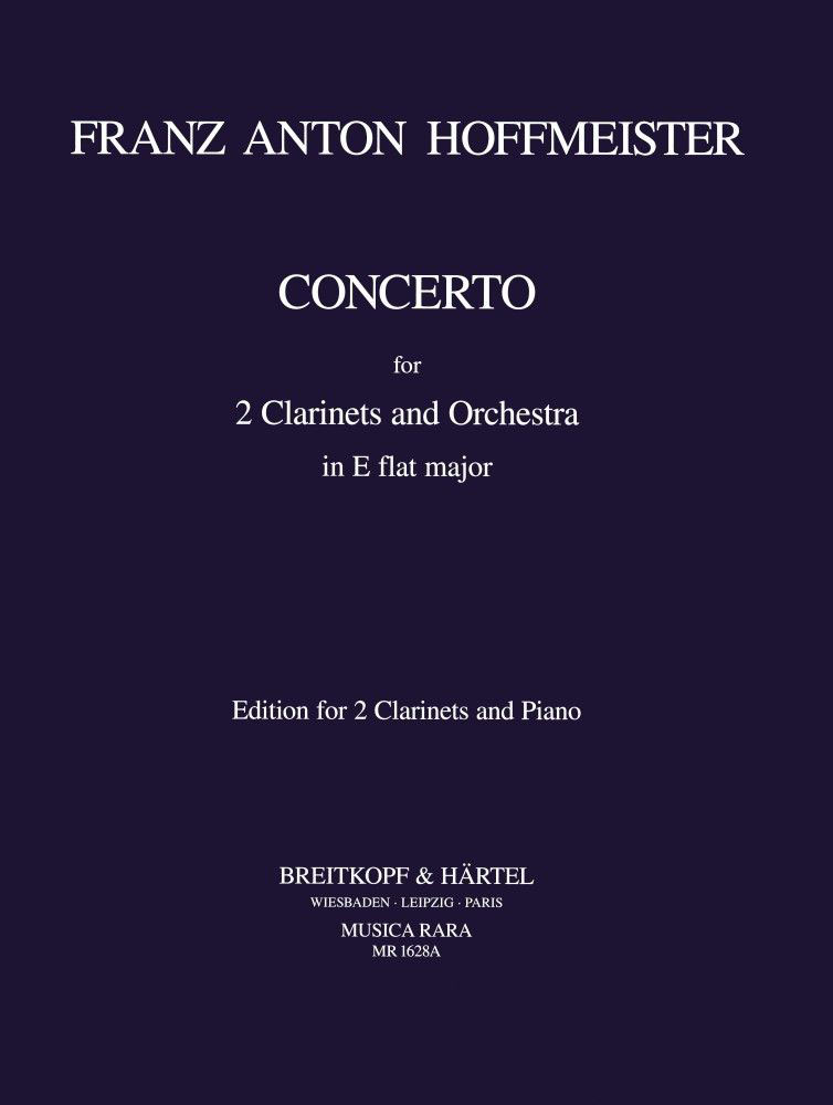 MUSICA RARA Hoffmeister Franz On - Concerto In Es - 2 Clarinet, Piano
