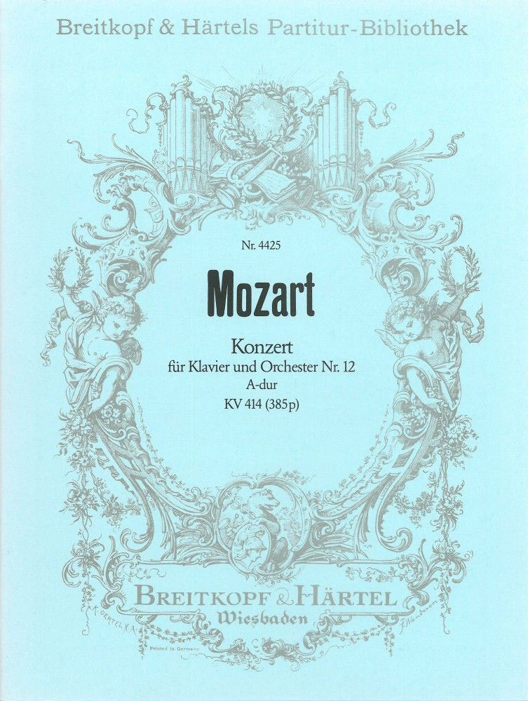 EDITION BREITKOPF MOZART WOLFGANG AMADEUS - KLAVIERKONZERT 12 A-DUR KV 414 - PIANO, ORCHESTRA