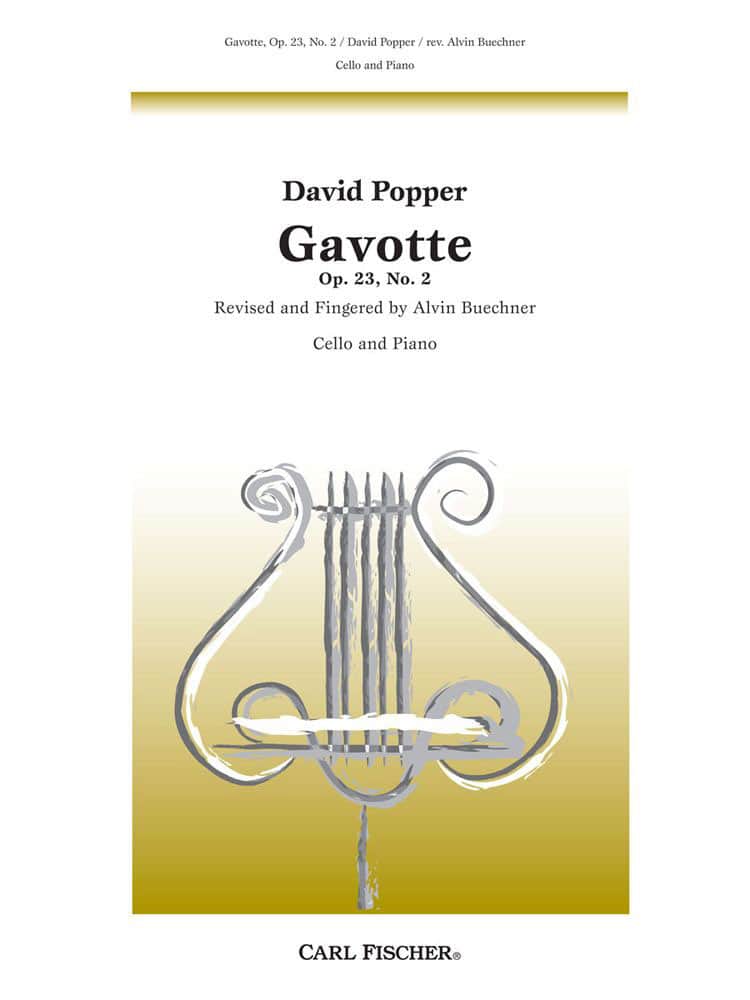 CARL FISCHER POPPER DAVID - GAVOTTE OP. 23 N°2 - VIOLONCELLE & PIANO