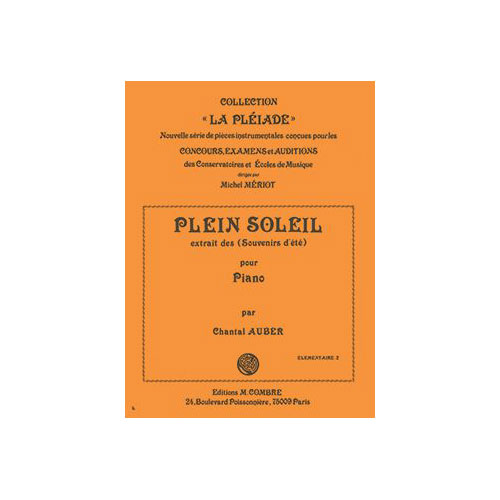 COMBRE AUBER CHANTAL - PLEIN SOLEIL EXTR. DES SOUVENIRS D'ETE - PIANO