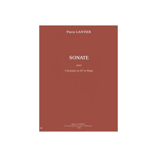COMBRE LANTIER PIERRE - SONATE - CLARINETTE SIB ET PIANO