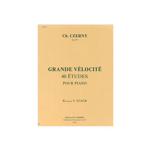 COMBRE CZERNY CARL - GRANDE VELOCITE OP.299 - PIANO