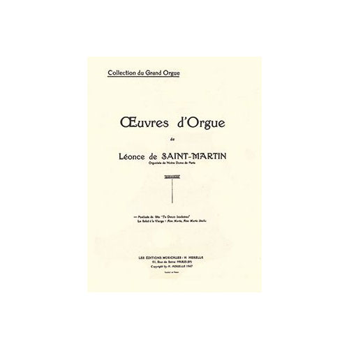 COMBRE Saintmartin - Te Deum Laudamus Postlude OP21 - Orgue