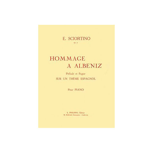 COMBRE SCIORTINO EDOUARD - HOMMAGE A ALBENIZ OP.7 - PIANO