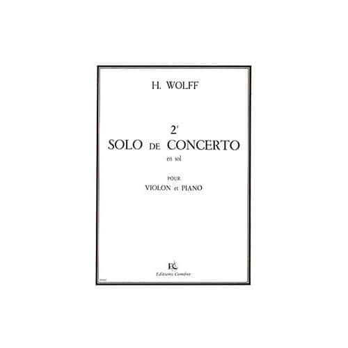 COMBRE WOLFF H. - SOLO DE CONCOURS N°2 EN SOL - VIOLON ET PIANO