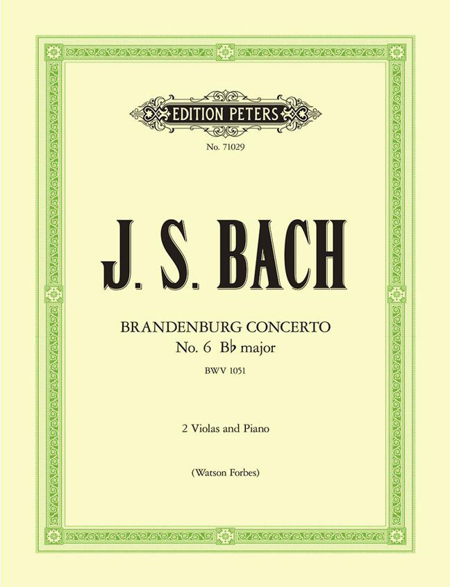 EDITION PETERS BACH JOHANN SEBASTIAN - BRANDENBURG CONCERTO NO.6 BWV 1051 - VIOLA ENSEMBLE