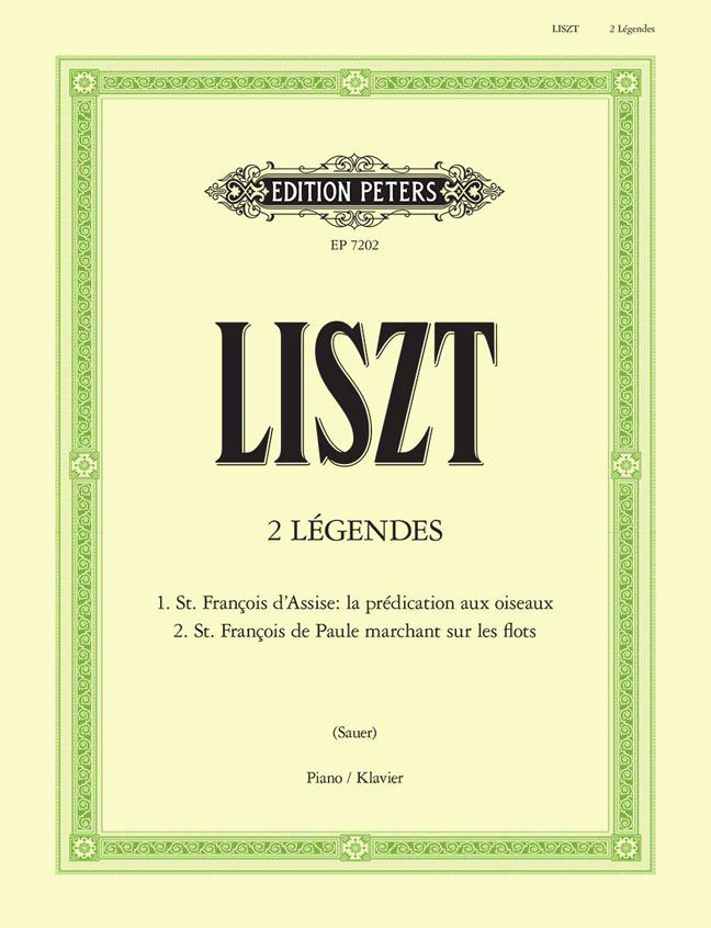 EDITION PETERS Liszt Franz - 2 Légendes - Piano
