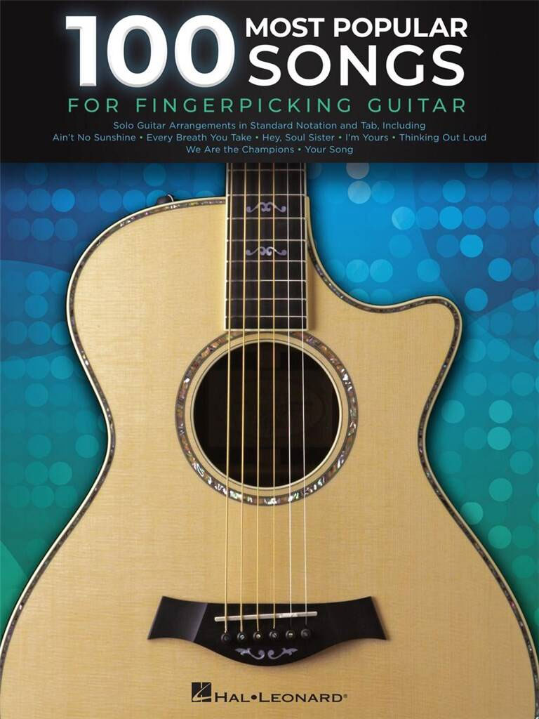 HAL LEONARD 100 Most Popular Songs for Fingerpicking Guitar