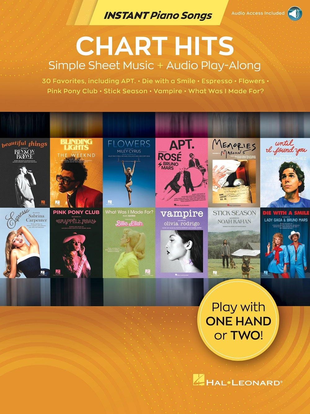 HAL LEONARD Chart Hits - Instant Piano Songs