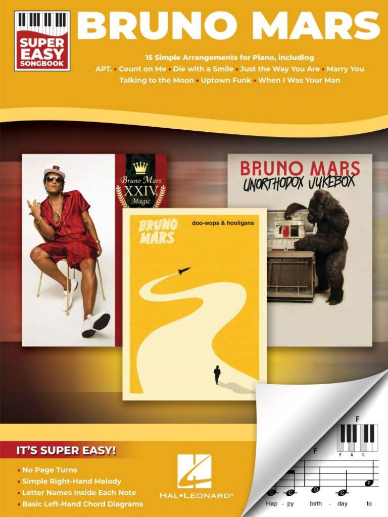 HAL LEONARD Bruno Mars - Super Easy Songbook