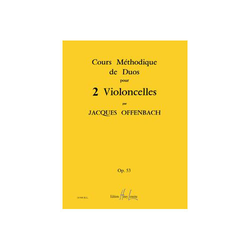 LEMOINE OFFENBACH - COURS DUOS VCLLES, OP.53 - 2 VIOLONCELLES