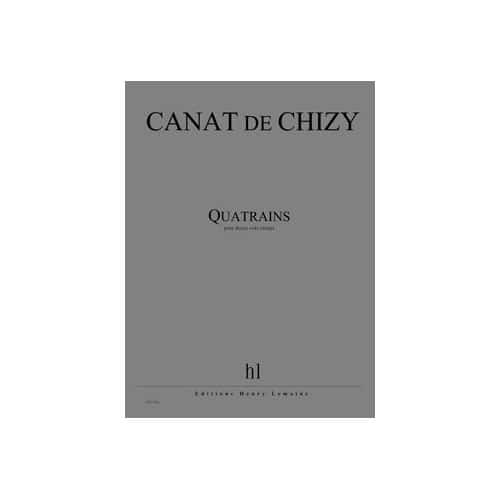 LEMOINE CANATCHIZY - QUATRAINS CHOEUR - 12 VOIX MIXTES