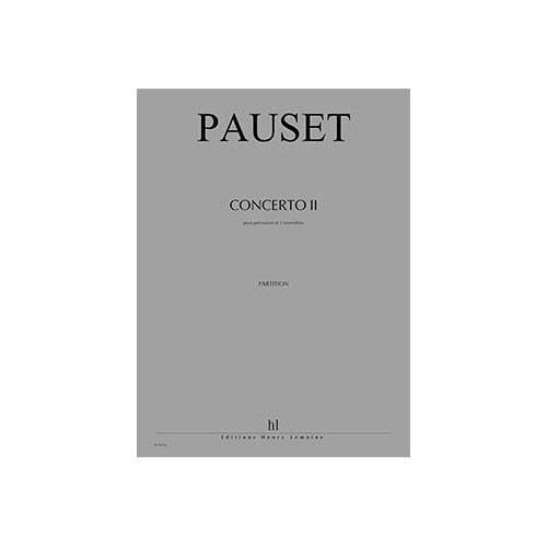 JOBERT Pauset - Concerti II - Exils - Percussion Principale et 2 Ensembles