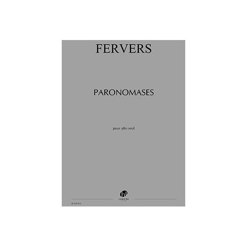 JOBERT FERVERS ANDREAS - PARONOMASES - ALTO SOLO