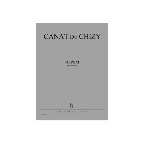 LEMOINE Canatchizy - Alphaï (fl/clar/vl/vc/perc) - Quintette