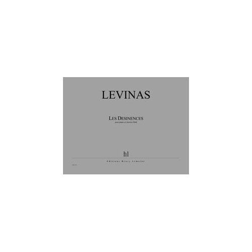 LEMOINE LEVINAS MICHAEL - LES DESINENCES - PIANO ET CLAVIERS MIDI