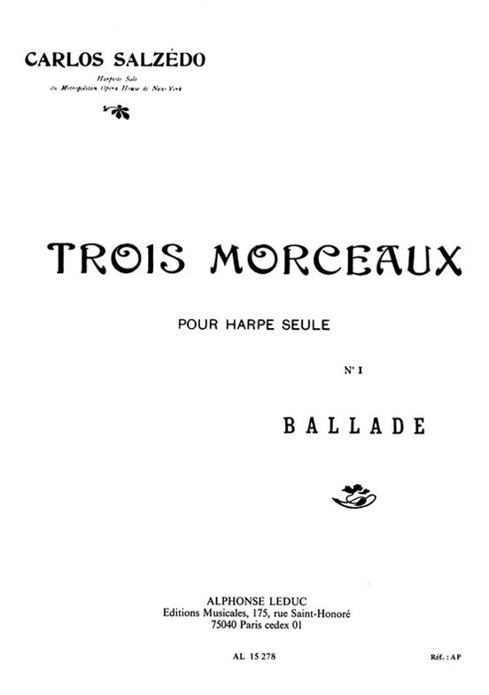 LEDUC 3 Morceaux No1 Ballade Harp