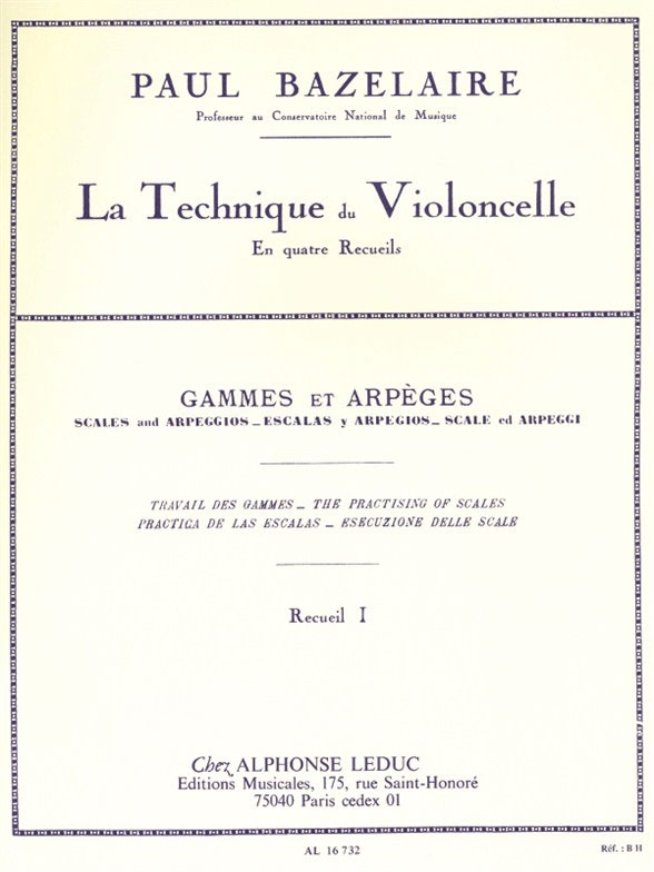 LEDUC Cello Method - Scales And Arpeggios, Volume 1