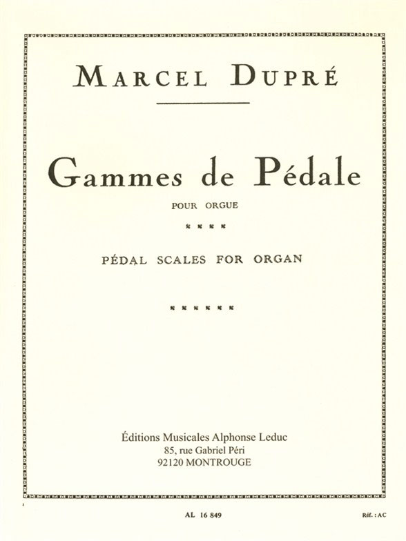 LEDUC Gammes De Pédale pour Orgue