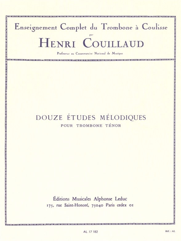 LEDUC 12 Mélodiques pour Trombone Ténor