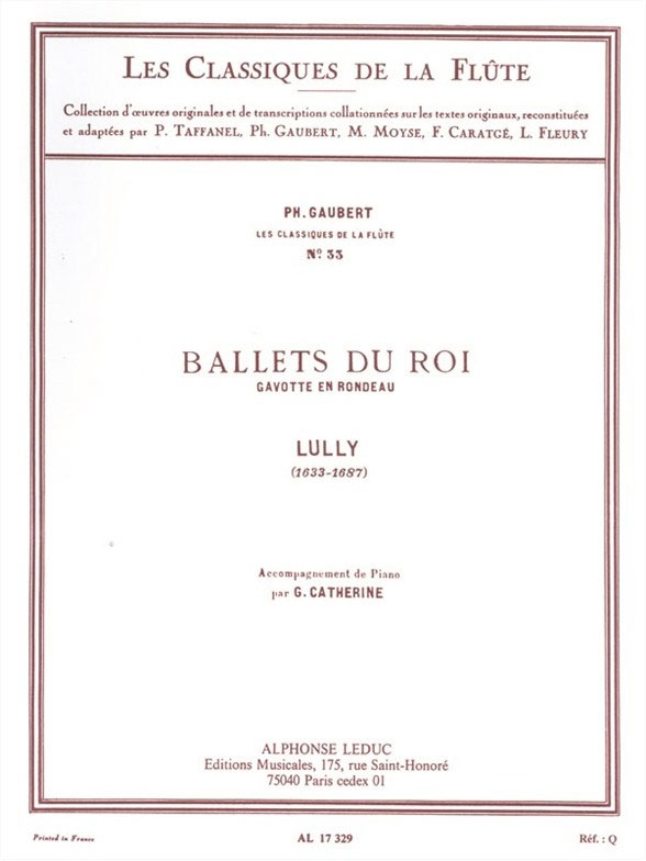 LEDUC Lully: Ballets du Roi Gavotte en Rondeau -