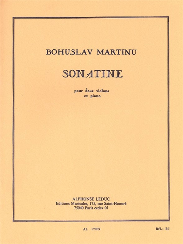 LEDUC Sonatine For Two Violins And Piano H198