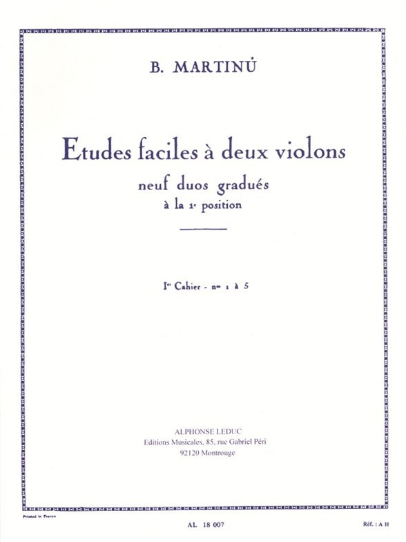 LEDUC Etudes Faciles A Deux Violins Vol.1