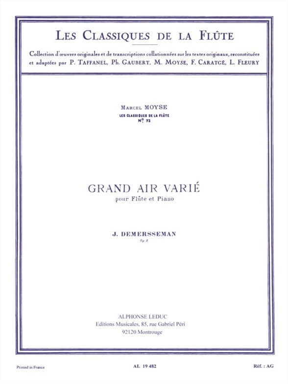 LEDUC Demersseman: Grand air varié op. 3 Le trémolo