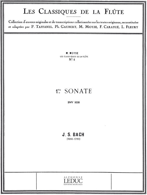 LEDUC Sonata No.1, BWV1030 in B minor