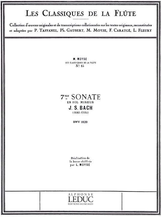 LEDUC Sonata No.7, BWV1020 in G minor
