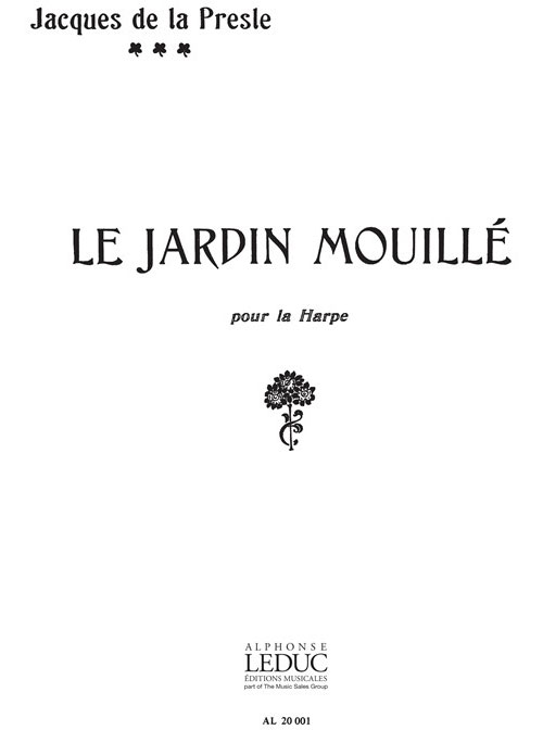 LEDUC Le Jardin mouillé pour harpe