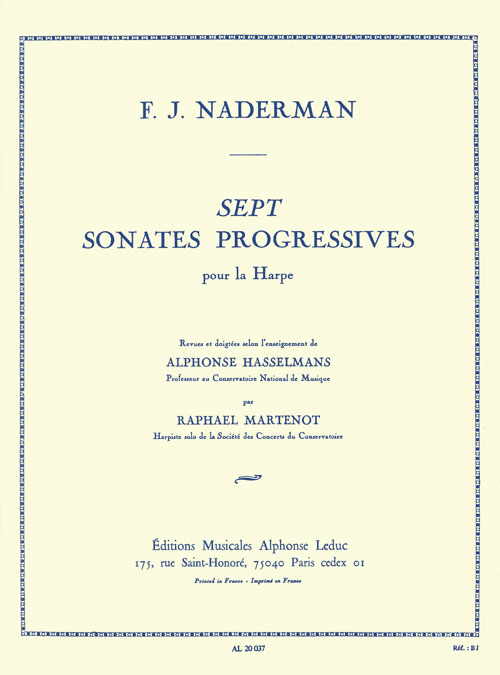 LEDUC 7 Sonates Progressives Opus 92 pour la Harpe