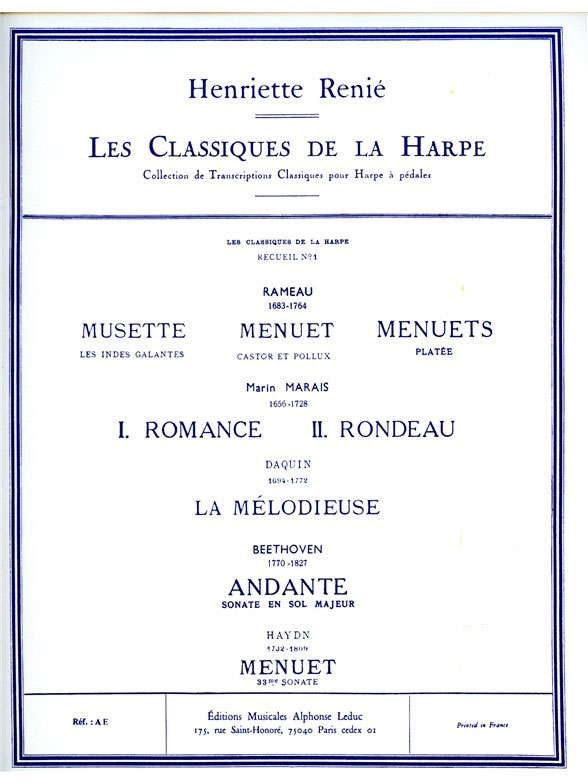 LEDUC Les Classiques de la Harpe No. 1