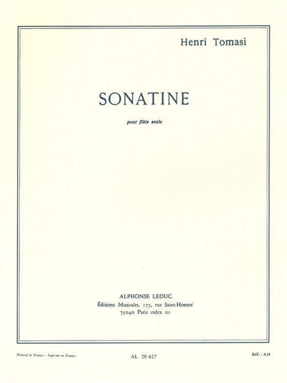 LEDUC Sonatine For Solo Flute