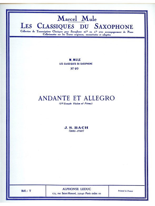 LEDUC Andante Et Allegro