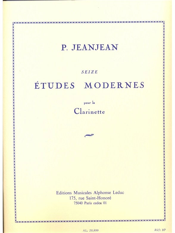 LEDUC 16 Modern Studies for Clarinet