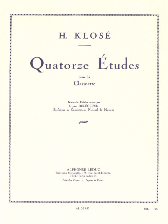 LEDUC 14 Etudes pour la clarinette