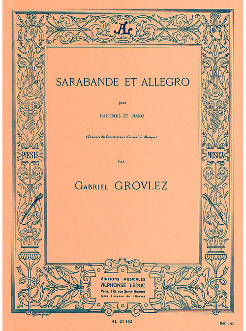 LEDUC Sarabande et Allegro pour Hautbois et Piano