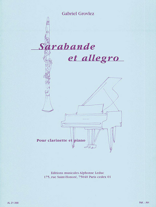 LEDUC Sarabande et Allegro pour clarinette et piano