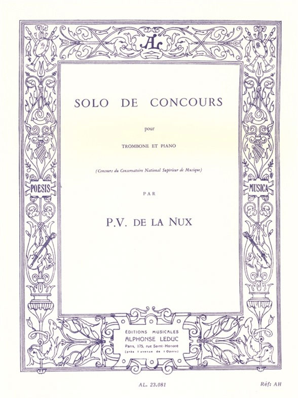 LEDUC Solo de Concours pour trombone et piano
