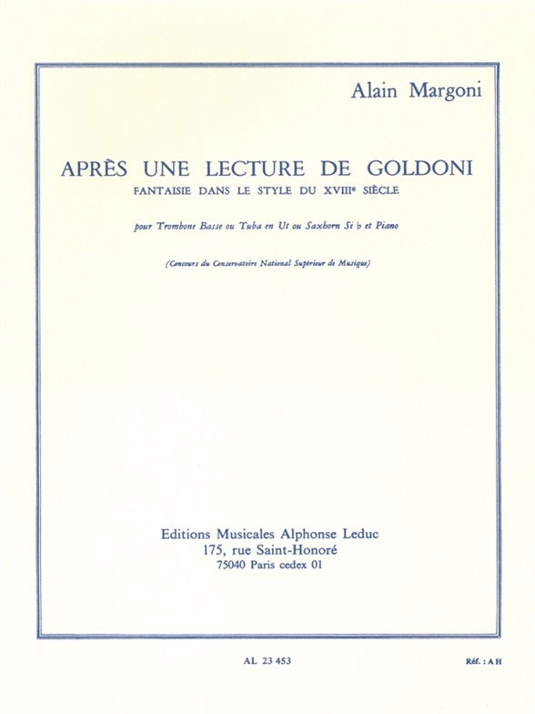 LEDUC Après Une Lecture De Goldoni