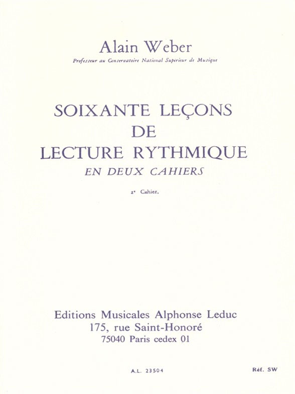 LEDUC 60 Leçons De Lecture Rythmique Vol.2